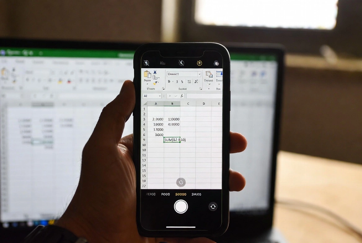 Excel móvil - Captura de datos con cámara y fórmulas en smartphone