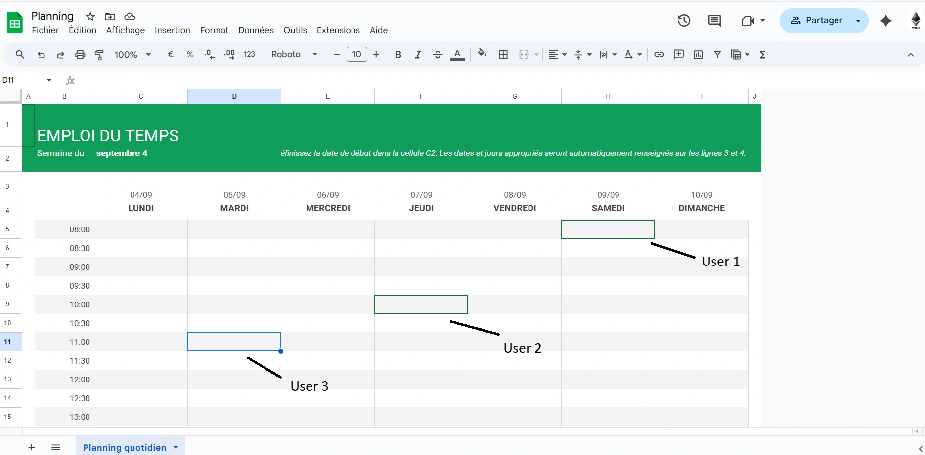 Google Sheets real-time collaboration - Multiple users editing simultaneously