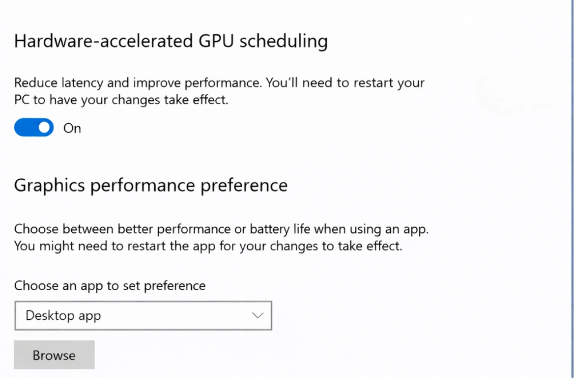 Programación de GPU acelerada por hardware (HAGS) activada