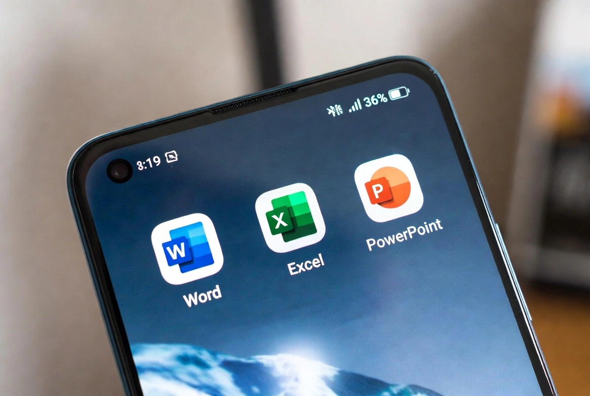 Microsoft 365 app móvil - Word, Excel y PowerPoint en un smartphone