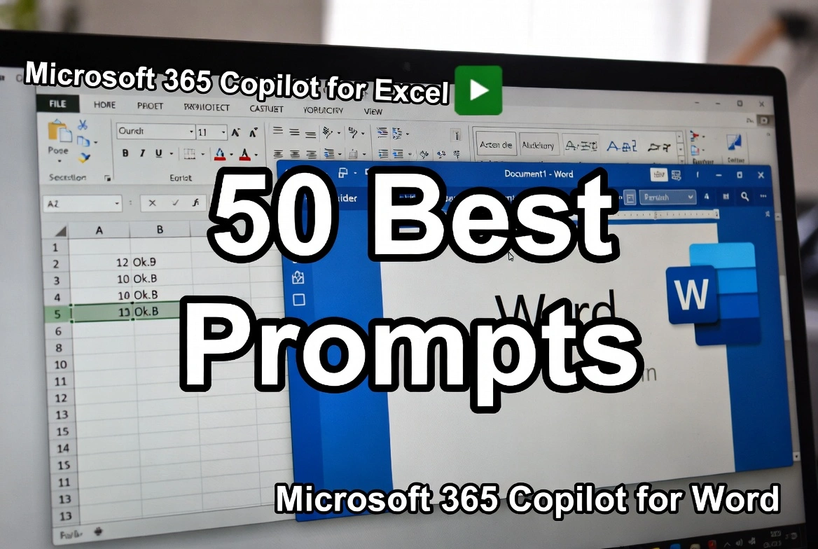 Microsoft 365 Copilot: 50 Mejores Prompts para Excel, Word y PowerPoint (Guía 2025)