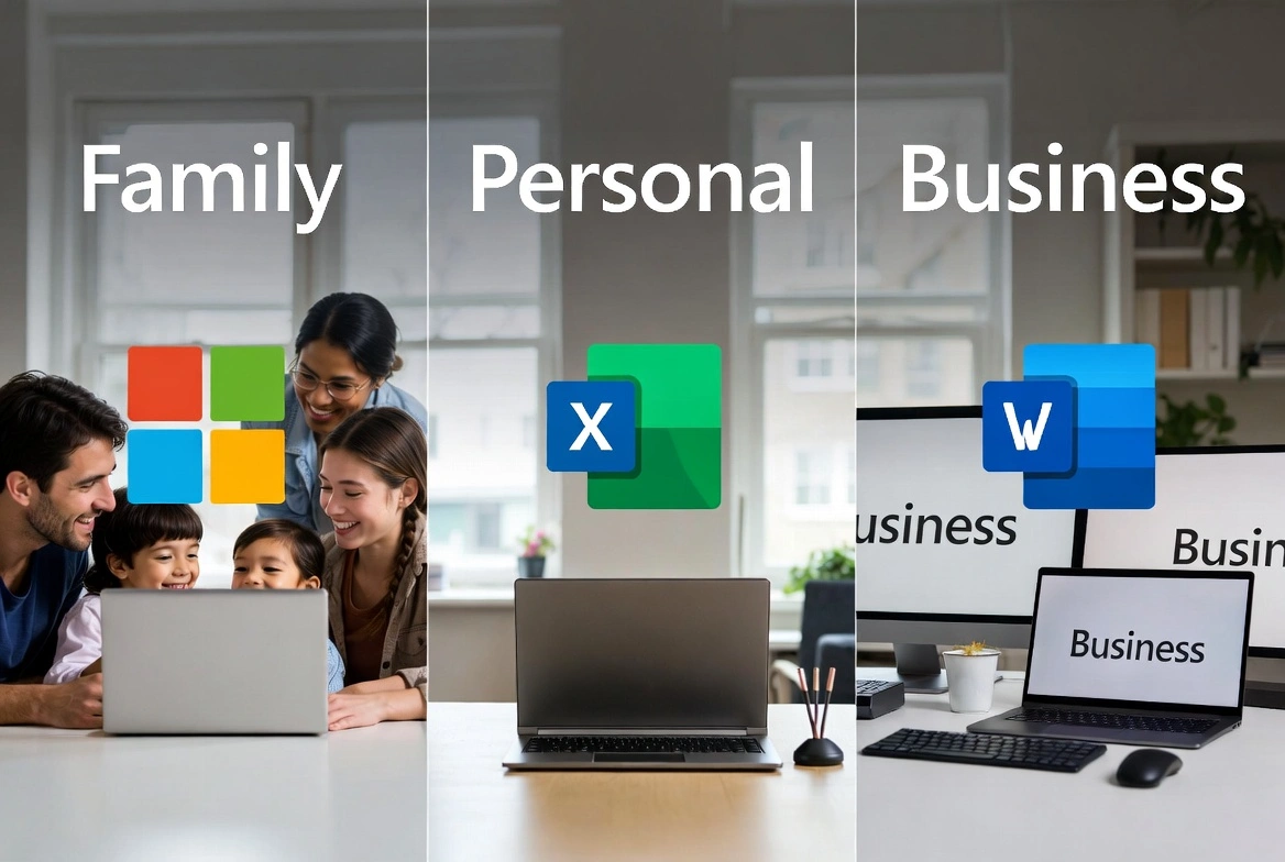 Microsoft 365 Familiar vs Personal vs Business: ¿Qué Plan Deberías Comprar Realmente?