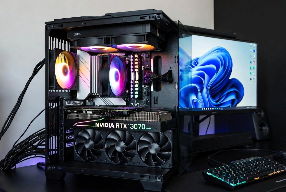 Estación de trabajo para creadores - CPU, GPU RTX, RAM y almacenamiento NVMe óptimo